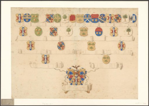 Genealogical Tree of Pieter Valkenier with Coats of Arms