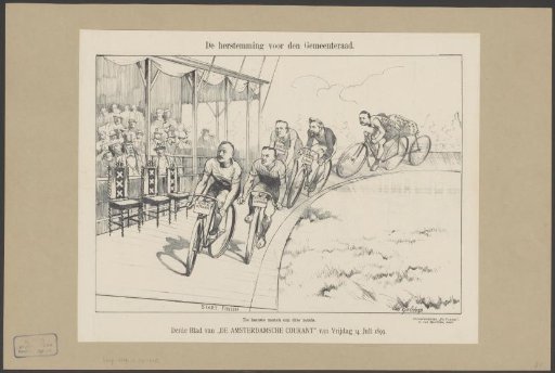 Election race with Amsterdam politicians as cyclists