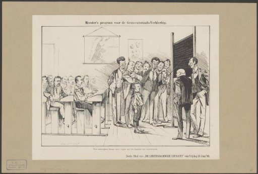 Classroom with Amsterdam politicians as pupils