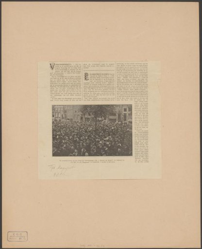 Crowd Before the Building of De Tijd and Morgenpost During the Announcement of the Election Results