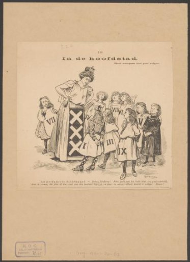 Amsterdam Maiden Addresses the Personifications of the Nine Amsterdam Electoral Districts