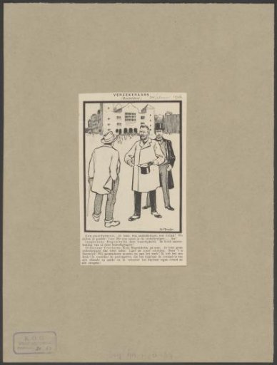 Frederik Willem Nicolaas Hugenholtz and Pieter Jelles Troelstra Speaking to a Party Member
