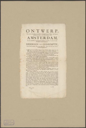 Pamphlet with a tax proposal