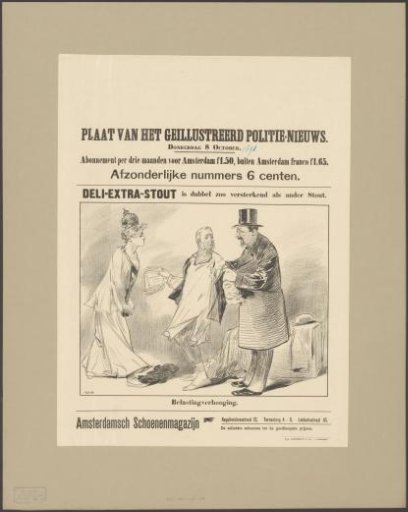 Crying man being undressed while the Maiden of Amsterdam watches