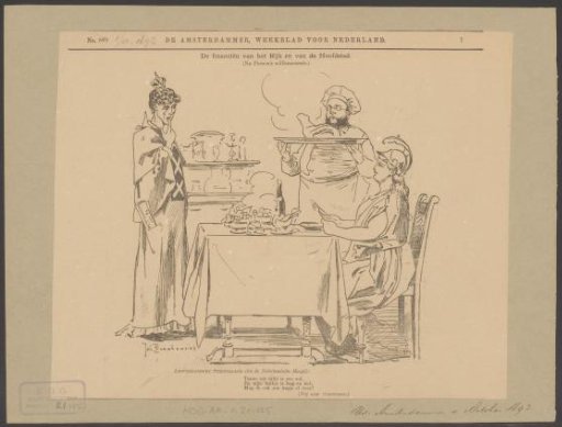 The lean City Maid of Amsterdam looking at a table full of food from the Dutch Maiden