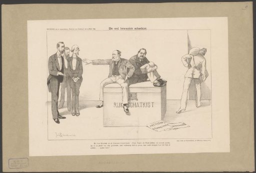 Samuel van Houten and Jacobus Petrus Sprenger van Eyk guarding the State Treasury
