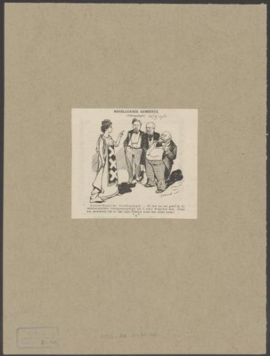 Amsterdam Maiden addresses Theodorus Heemskerk and two other men