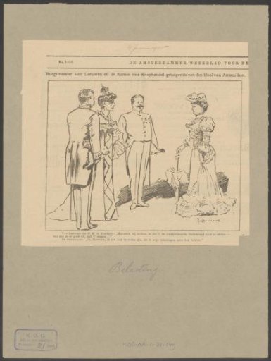 Wilhelmus Frederik van Leeuwen presenting the Maiden of Amsterdam to Queen Wilhelmina