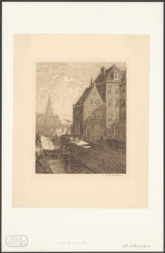 View of the St. Antoniesluis in Amsterdam