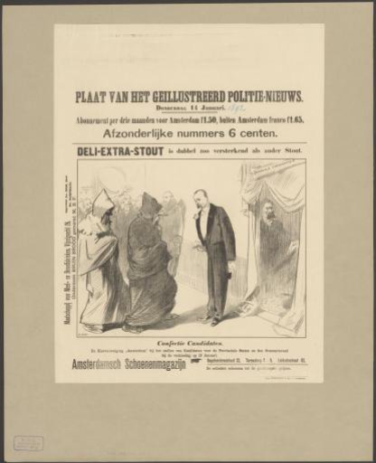 Two Disguised Figures Approaching a Man in Costume
