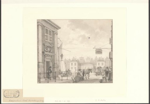 View of the Accijnshuis, Corner of Oudebrugsteeg