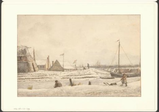 View of houses and huts near the Willemsluis