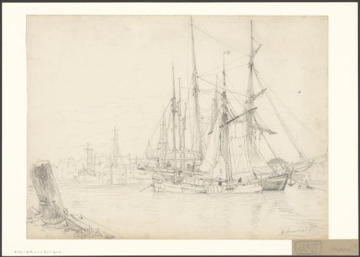 View of ships in the Westerdok
