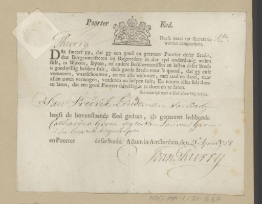 Oath of Citizenship of Jan Fredrik Lindeman
