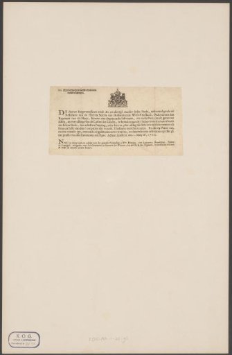 Handbill against the owner of a house in Amsterdam