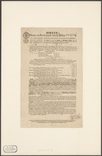 Wanted poster for the Heere- and Redemptiegeld issued to Jan Wils