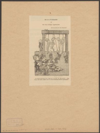 Wilhelmus Frederik van Leeuwen and Theo Heemskerk looking down as four people are hanged