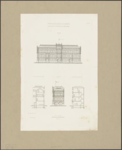 Plans for fire station 'Willem' in the Valckenierstraat, Amsterdam