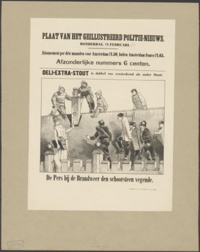 Various men and a woman on a roof with crenellations