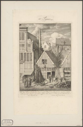 Burnt-out houses in the Goudsbloemstraat in Amsterdam, 1682