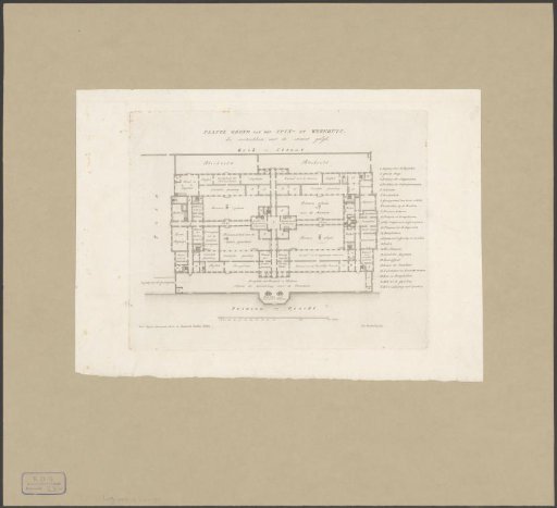 Plan of the Ground Floor of the Nieuwe Werkhuis at Amsterdam