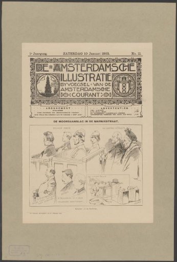Defendants and witnesses during the trial against Johannes Antonis Libert and Bernard Gerrit Janning