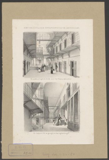Interieur van de gevangenis aan de Weteringschans te Amsterdam