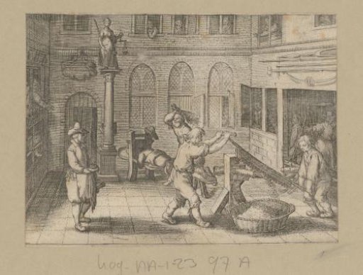 View of the courtyard of the Rasphuis in Amsterdam