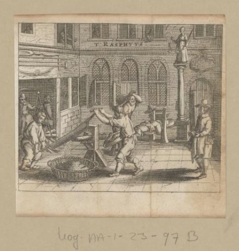 View of the courtyard of the Rasphuis in Amsterdam
