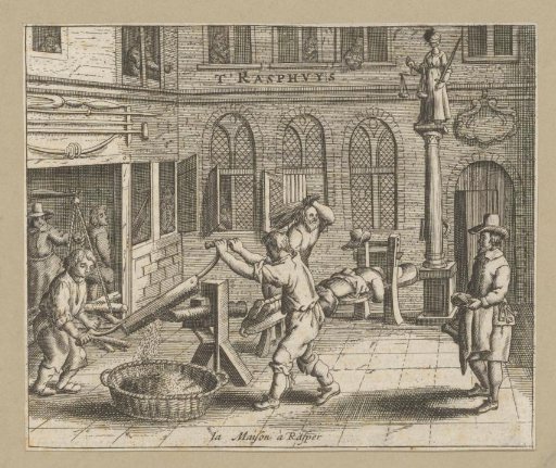 View of the courtyard of the Rasphuis in Amsterdam
