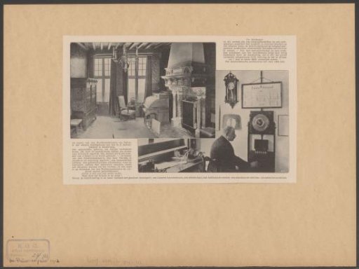 Interior of the office of the Amsterdam chief commissioner and the police signal room