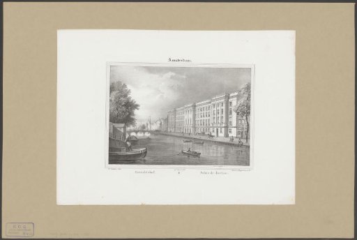 View of the Palace of Justice in Amsterdam from the Prinsengracht