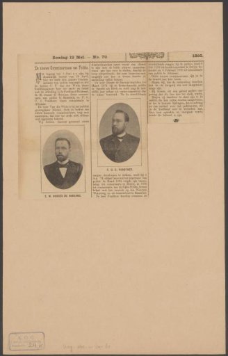 Portraits of E.M. Dusser de Barenne and F.G.C. Fundtner