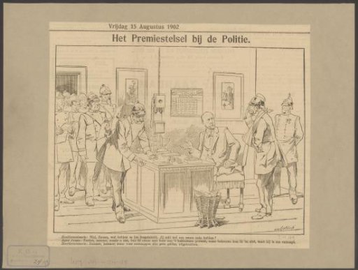 Police officers in front of the office of Jacobus Adrianus Franken