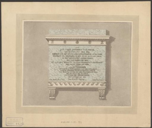 Memorial stone for Jan Carel Josephus van Speyk
