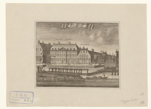 Gezicht op de lijnbanen van de VOC en de Admiraliteit op Oostenburg te Amsterdam