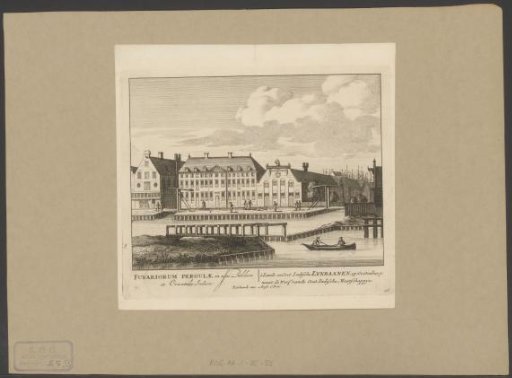 Gezicht op de lijnbanen van de VOC en de Admiraliteit op Oostenburg te Amsterdam