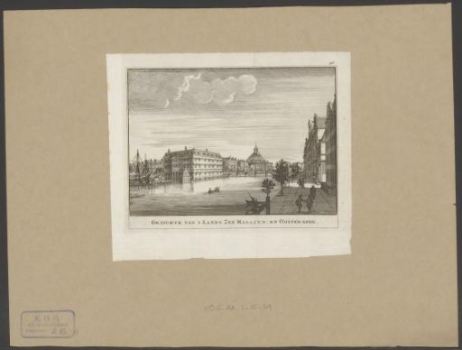 View of the State Naval Magazine and the Oosterkerk in Amsterdam
