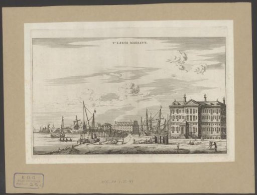 View of the State Naval Magazine (Admiralty Magazine) in Amsterdam