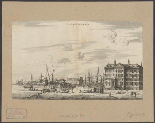 View of the State Naval Magazine (Admiralty Magazine) in Amsterdam