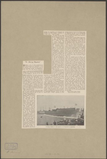 Launching of the ironclad ship Hertog Hendrik in Amsterdam