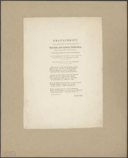 Epitaph for Wolter Jan Gerrit Bentinck