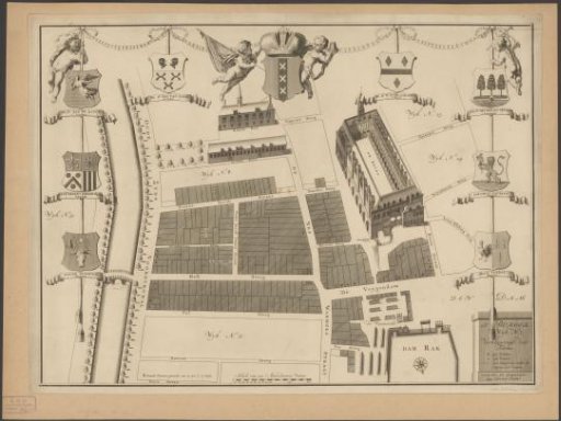 Map of civic district VII in Amsterdam, under the direction of Captain Jan de Lange