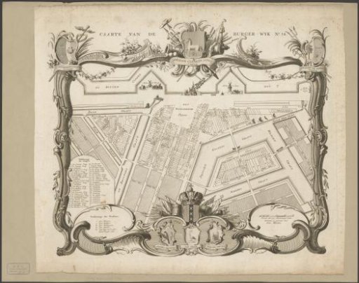 Map of Civic Guard District LIV in Amsterdam, under the direction of Captain Abraham Clemens Jansz.
