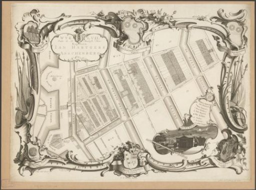 Map of Civic Guard District LVII in Amsterdam, under the direction of Captain Jan Hartgers Asschenberg