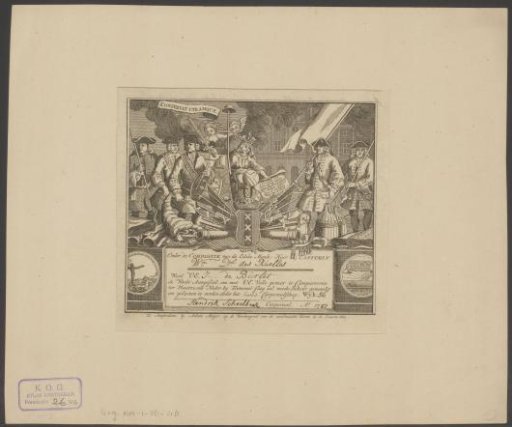 Civic Guard commission of Captain Willem Daniel des Ruelles