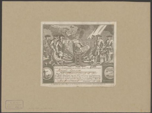 Civic Guard commission of Captain Barend Kramer