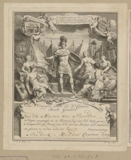 Civic guard letter by Captain Jacob Guillot