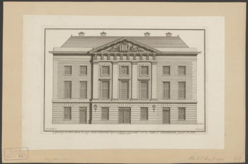 Facade of the House under 't Zeil in Amsterdam