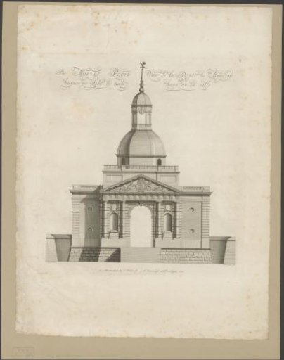 Facade of the Second Muiderpoort in Amsterdam, outside the city